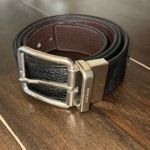 COACH Reversible Leather Belt Black and Brown 36-42